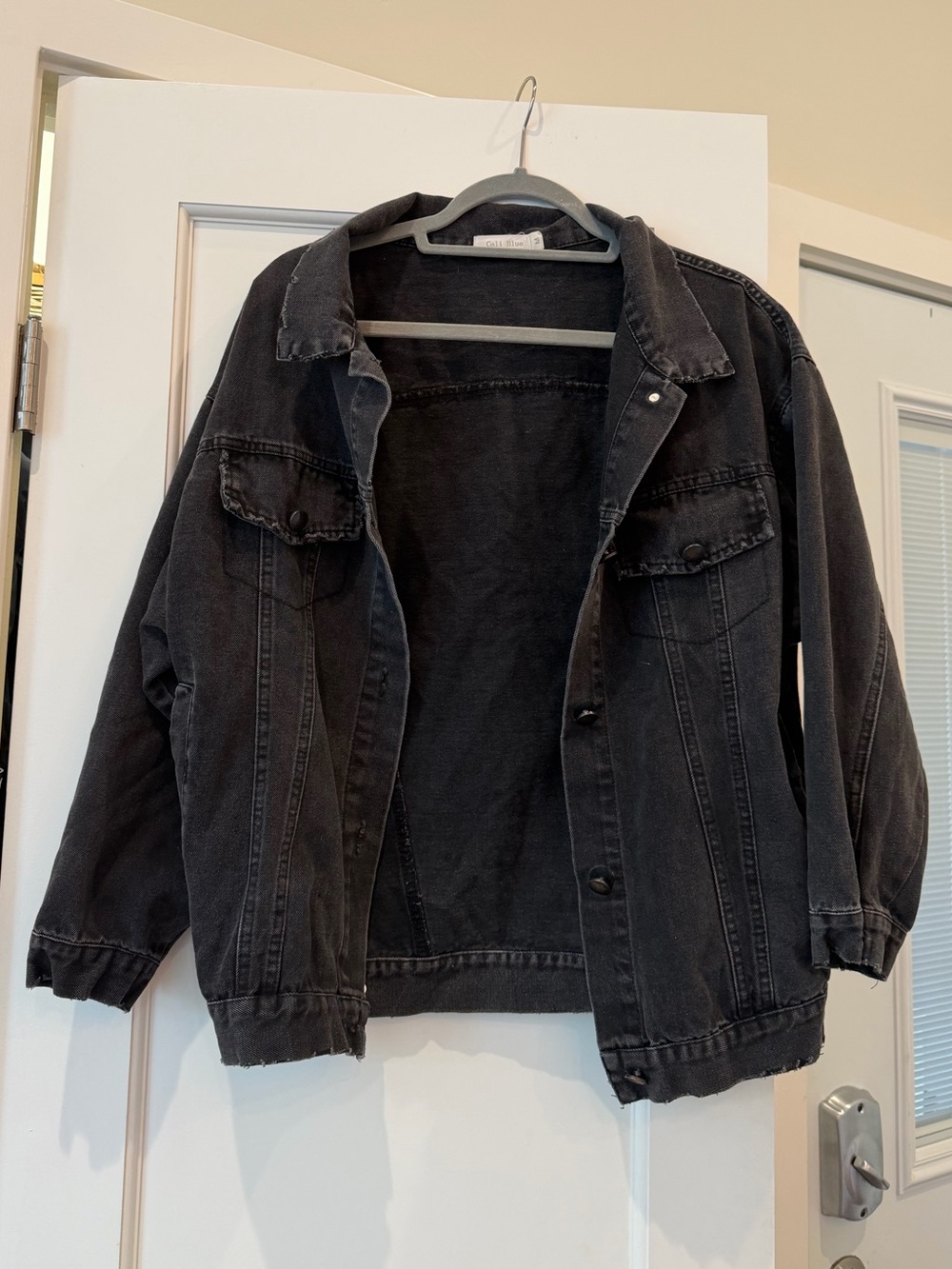 Cali Blue Washed Black Denim Jacket
